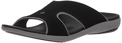 Spenco Women's Kholo Plus Slide Sandal, Onyx, 12 Medium US