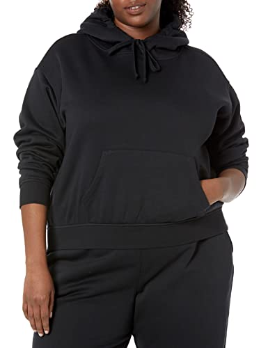 Amazon Essentials Women's Crop Hoodie Sweatshirt (Available in Plus Size), Eggshell White, 5X