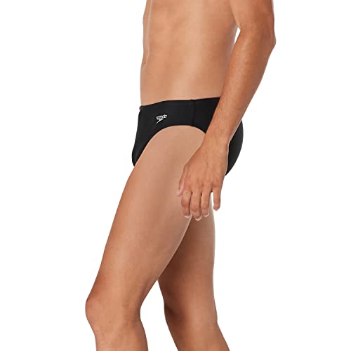 Speedo Men's Standard Swimsuit Brief Eco Flex 2” Outseam Beachstar, Floatable Floral Peacoat, 28