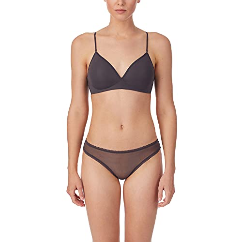 OnGossamer Women's Sleek Micro Plush Push Up Bra w/Lace Back, Champagne, 34A