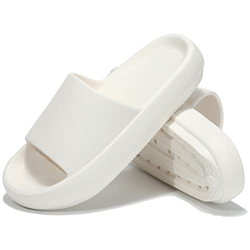 NIMAZRI Cloud Slides for Women and Men Pillow Slippers Comfy Soft Sandals Cushioned Shower Shoes Thick Sole Indoor and Outdoor