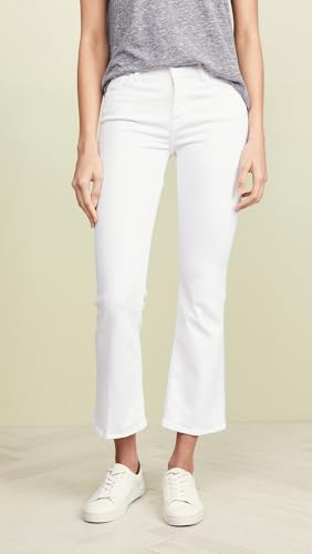 FRAME Women's Le Crop Mini Boot Cut Jeans, Blanc, White, 23