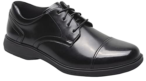 Nunn Bush mens Kore Pro Cap Toe With Kore Slip Resistant Comfort Technology Oxford, Black, 9 X-Wide US