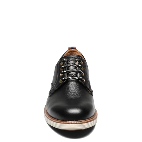 Florsheim Boy's Supacush Plain Toe Ox, Jr. (Toddler/Little Kid/Big Kid) Black Smooth/White Sole 2.5 Little Kid M