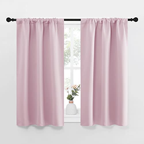 NICETOWN Window Curtains Blackout Drapes - Thermal Insulated Solid Rod Pocket Blackout Curtains/Draperies for Living Room (Sage Green, One Pair, 62 by 63-Inch)