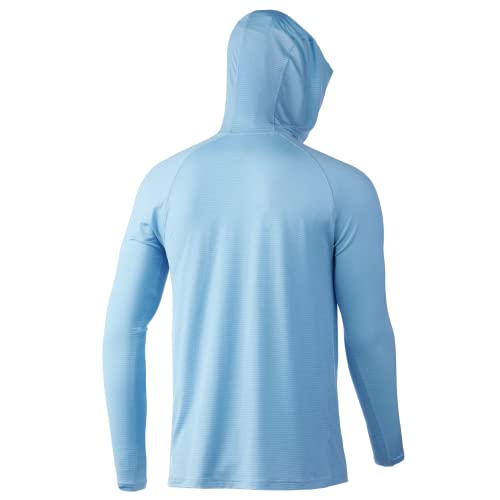 HUK Men's Standard A1A Hoodie | Quick-Dry Performance Sweatshirt +30 UPF, Baltic Sea, Medium