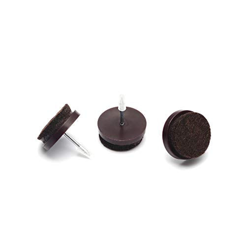 Furniture Felt Pads Nail-on Heavy Duty Felt Pad Chair Sliders Round Chair Leg Floor Protectors 1" Furniture Leg Protector 24 Pack