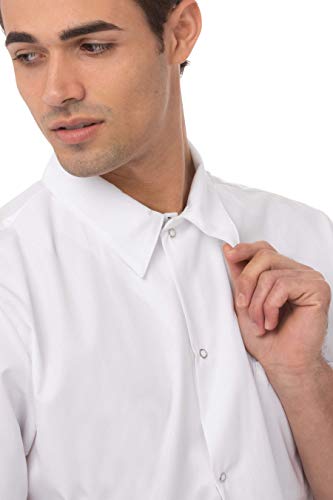 Chef Works Men's Utility Cook Shirt, White, X-Small