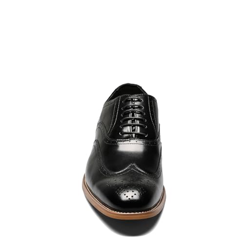 STACY ADAMS mens Dunbar - Wingtip Oxford, Black, 10.5 US