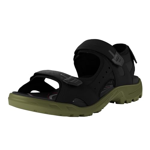 ECCO Men's Yucatan Plus Sport Sandal, Black Nubuck, 13-13.5