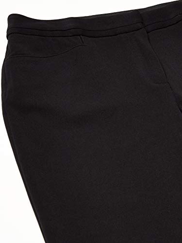 Rafaella Women's Curvy Fit Gabardine Slim Leg Pant, Black, 4