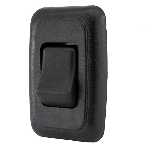 American Technology Components Single SPST On-Off Switch with Bezel, 12-Volt, for RV, Trailer, Camper (Black)