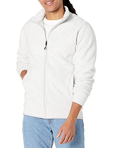 Amazon Essentials Men's Full-Zip Fleece Jacket (Available in Big & Tall), Dark Green Navy Tartan Plaid, X-Small