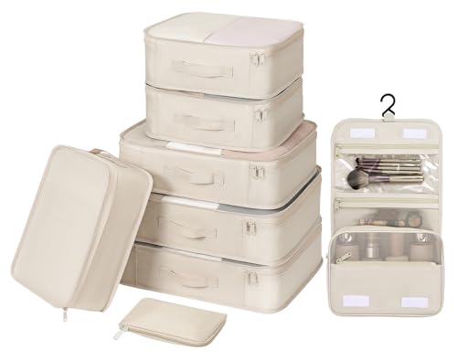 DIMJ Packing Cubes for Travel - Organizer Bags Set for Carry on Suitca