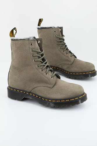 Dr. Martens Women's 1460 Serena Fashion Boot, Nickel Grey Milled Nubuck Wp, 5