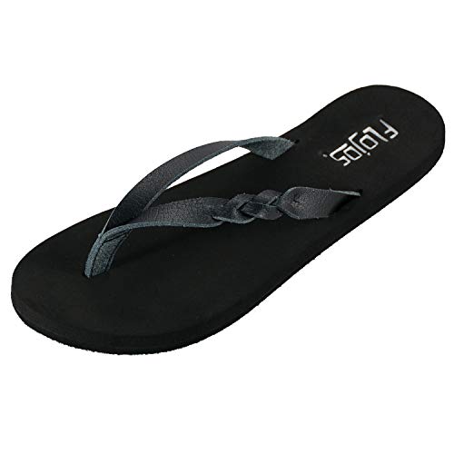 FLOJOS Women's Serenity Flip-Flop, Champagne, 5
