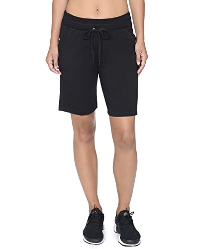 Danskin Women's Essentials Bermuda Short, Black, X-Small