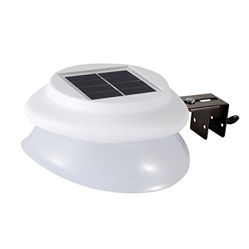 MOLEBIT Solar Gutter Lights Outdoor, 9 LED, Super Bright, Waterproof, Wireless Security for Garden, Wall, Yard, Deck