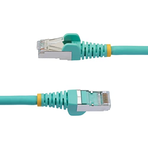 StarTech.com 35ft CAT6a Ethernet Cable - Low Smoke Zero Halogen (LSZH) - 10 Gigabit 500MHz 100W PoE RJ45 S/FTP Black Network Patch Cord Snagless w/Strain Relief (NLBK-35F-CAT6A-PATCH)