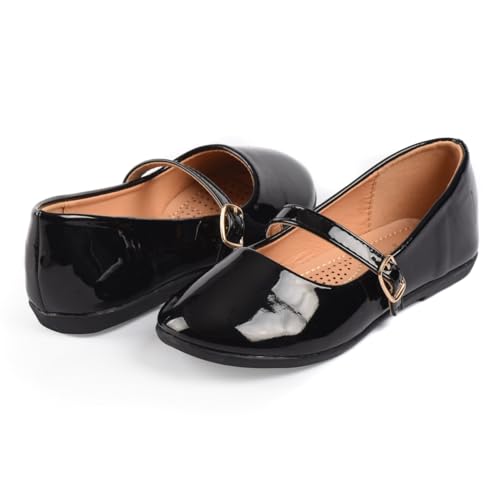 Nova Utopia Toddler Little Girls Dress Ballet Mary Jane Bow Flat Shoes,NF Utopia Girl NFGF066 RedPU 2