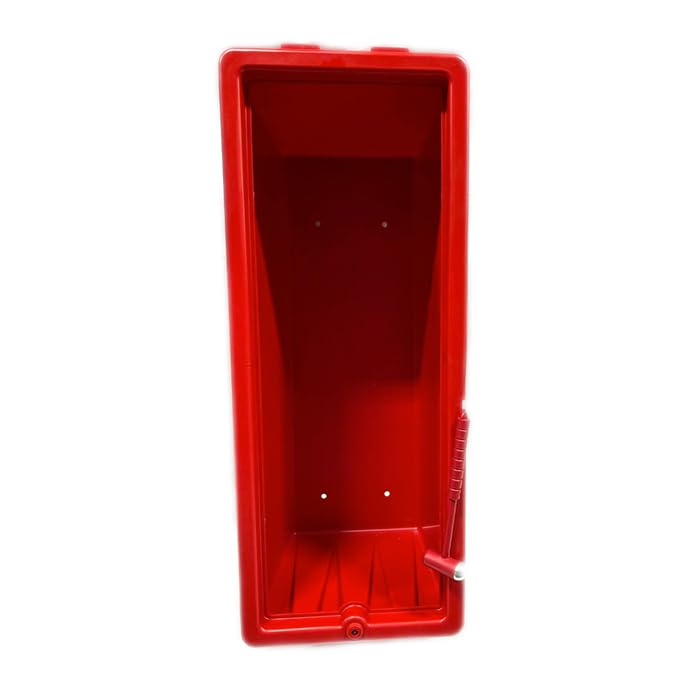 Cato 10551-H Red Plastic Chief Fire Extinguisher Cabinet for 2-1/2 or 5 lb. Extinguisher, with Hammer and Cylinder Lock