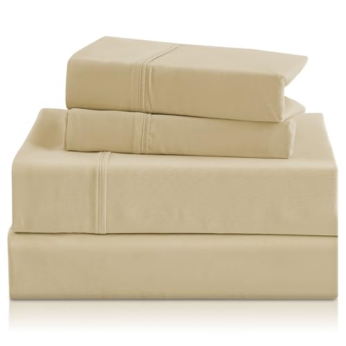 CozySmile Twin Sheet Set - 3 Piece Super Soft Breathable Bed Sheet & Pillowcase Set, 16" Deep Pocket Hotel Luxury Wrinkle Free Easy Care Bedding Sheets, Black