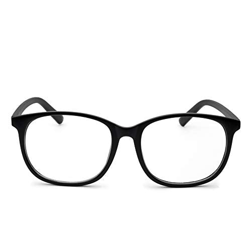 Jcerki Oversize Frame Nearsighted Glasses-4.00 Strength Short Sighted Men and Women Lightweight Myopia Spectacles