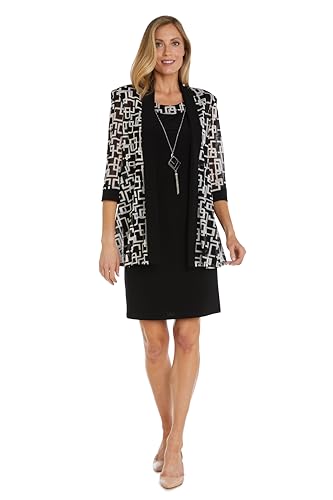 R&M Richards Women's Formal Jacket Dress, Steel