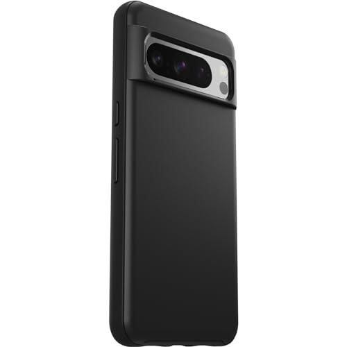 OtterBox Google Pixel 8 Pro Symmetry Series Case - BLACK, ultra-sleek, wireless charging compatible, raised edges protect camera & screen