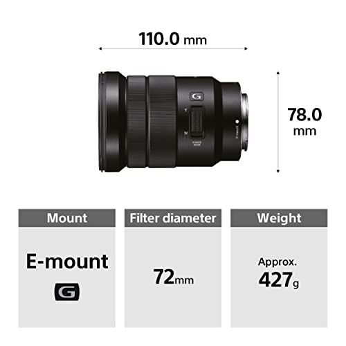 Sony SELP18105G E PZ 18-105mm F4 G OSS , Black