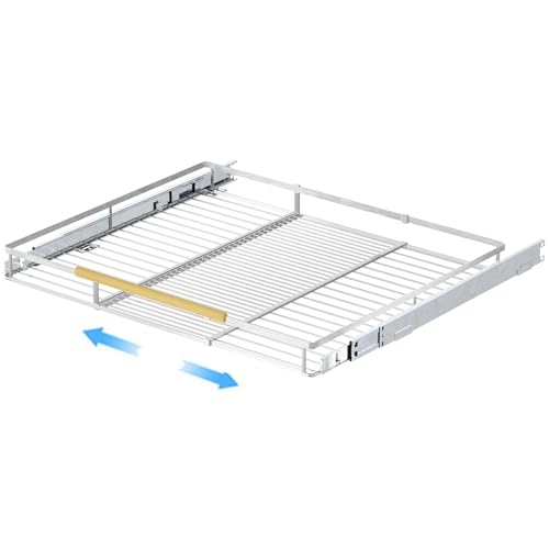 GEDLIRE Expandable Pull Out Sliding Drawers for Cabinets, Heavy Duty Slide Out Cabinet Organizer Basket, Pullout Pantry Shelves for Kitchen, Under Sink, Wardrobe, 10.1"-16.4" W x 17.3" D