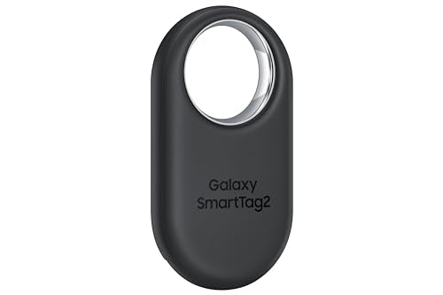 SAMSUNG Galaxy SmartTag2, Bluetooth Tracker, Smart Tag GPS Locator Tracking Device, Item Finder for Keys, Wallet, Luggage, Pets, Use w/ Phones and Tablets Android 11 or Later, 2023, 1 Pack, Black