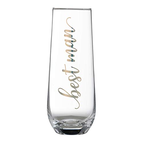 Lillian Rose Gold Best Man Stemless Champagne Glass 8oz