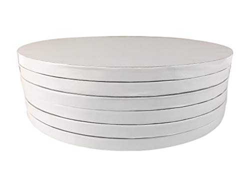 16 Inch Cake Board Drums Round, 6-Pack, Gold, Sturdy 1/2” Thick for Heavy Or Multi-Tiered Cakes