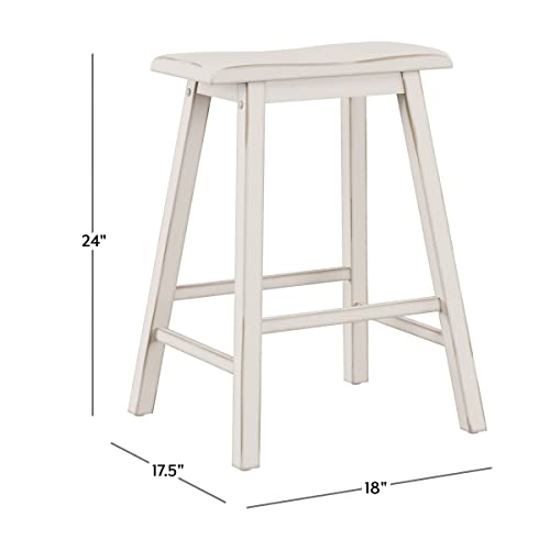 Hillsdale Furniture Hillsdale Clarion Side, Distressed Gray/Sea White Counter Height Table