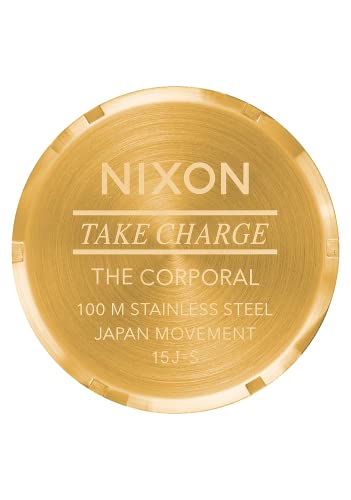 Nixon Corporal SS A346510-00. Gold Stainless Steel Men’s Watch (48mm Gold and Black Watch Face. 24mm All Gold Steel Band)