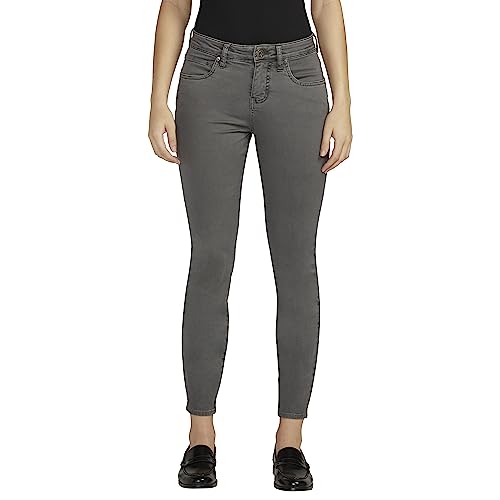 JAG Jeans Women's Cecilia Mid Rise Skinny Pants, Dark Charcoal, 0