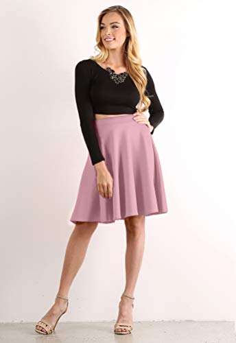 Baby Pink Skirts for Women Pink High Waisted Skirt Pink Skater Skirt Pink Pleated Skirt Baby Pink Skirt (Size Small, Baby Pink)