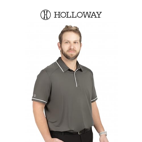 Holloway Men's Powered by Coolcore Performance Polo, Royal/White