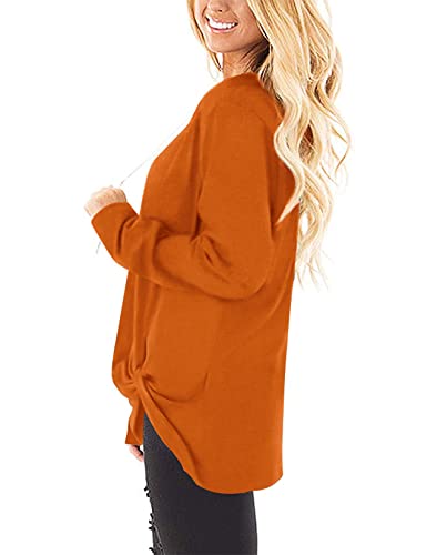 NIASHOT Womens Halloween Shirts Fall Tunic Tops for Leggings Orange L