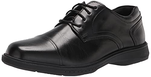 Nunn Bush mens Kore Pro Cap Toe With Kore Slip Resistant Comfort Technology Oxford, Black, 9 X-Wide US