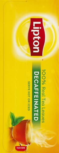 Lipton Decaf Tea Bags, Black Tea, Iced or Hot Tea, Can Support Heart Health, 50 Total Tea Bags