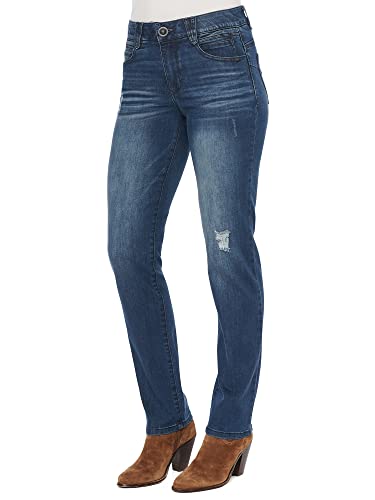Democracy womens Democracy Women's Plus-size "Ab"solution Straight Leg Jeans, Blue Vintage, 22 Plus