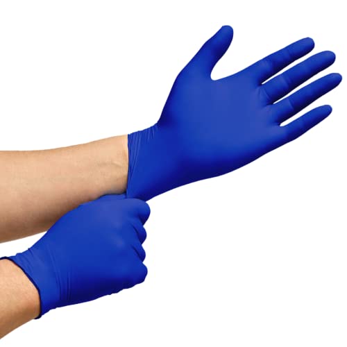 Inspire Nitrile Gloves | THE ORIGINAL Quality Stretch Nitrile Exam Cobalt Blue | Chemical Resistant Gloves | 4.5 Gloves