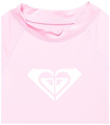 Roxy Girls' Whole Hearted Short Sleeve Rashguard, Bright White 232, 6