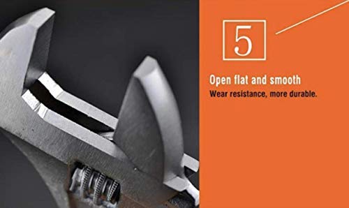 Edward Tools Pro 8" Adjustable Wrench - Carbon Steel Adjusting Design - Crescent Pro Grip for Greater Leverage - Adjustable Width - Spanner Handle
