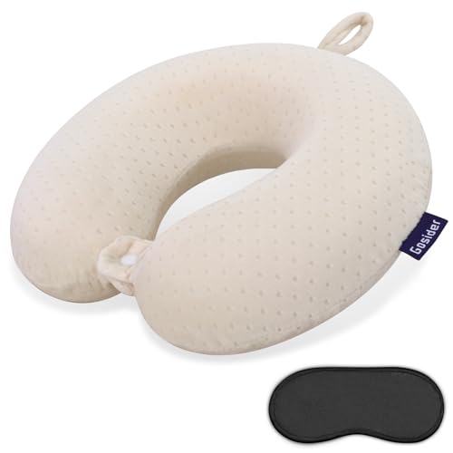 Gosider Neck Pillows for Sleeping Travel Pink Travel Pillow Comfortable U Shape Memory Foam Pillows Neck and Head Support Portable Travel Neck Pillow Suitable for Planes, Trains, Self-Driving Cars