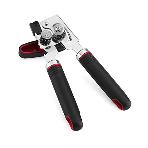 Farberware Soft Grips Manual Can Opener, One Size, Black/Red