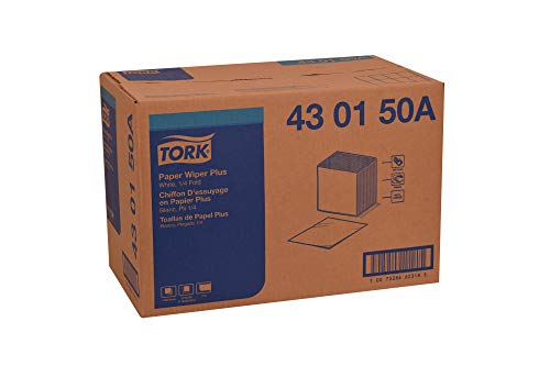 Tork Paper Wiper Plus White Self Dispensing, 1/4 Fold, 430150A