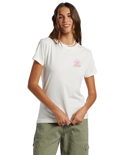 Roxy Women's Boyfriend Crew T-Shirt, Turbulence Sunny Heart Exc